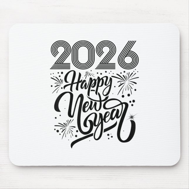 Happy New Year 2026 Fireworks _1  Mouse Pad (Front)
