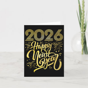Happy New Year 2026 Fireworks  Card