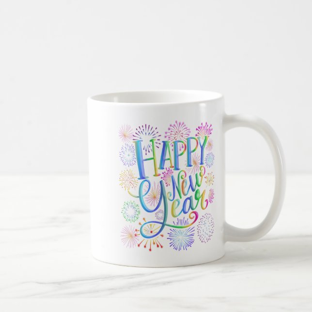 Happy New Year 2026 Fireworks  Coffee Mug (Right)