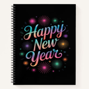 Happy New Year 2026 Fireworks Essential Notebook