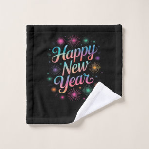 Happy New Year 2026 Fireworks Essential Wash Cloth