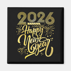 Happy New Year 2026 Fireworks Loading Magnet