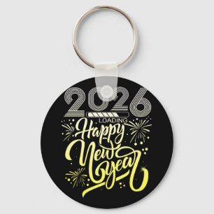 Happy New Year 2026 Fireworks Loading New Years Ev Key Ring
