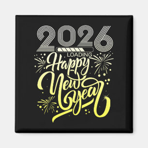 Happy New Year 2026 Fireworks Loading New Years Ev Magnet