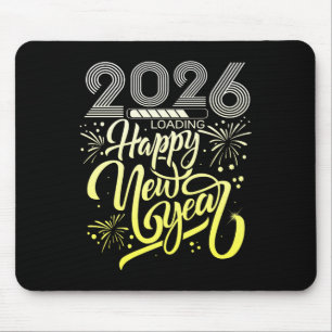 Happy New Year 2026 Fireworks Loading New Years Ev Mouse Pad
