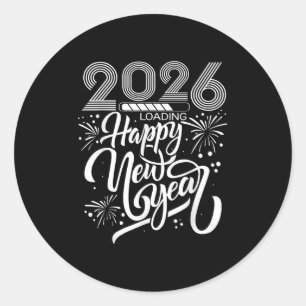 Happy New Year 2026 Fireworks Loading New Years Pa Classic Round Sticker