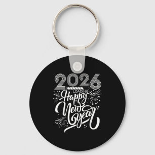 Happy New Year 2026 Fireworks Loading New Years Pa Key Ring
