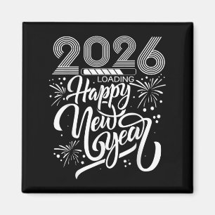 Happy New Year 2026 Fireworks Loading New Years Pa Magnet