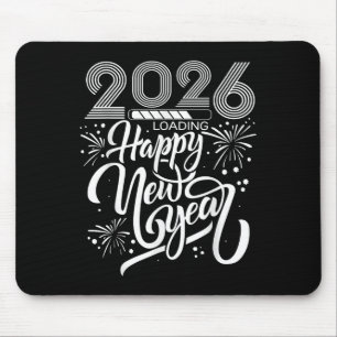 Happy New Year 2026 Fireworks Loading New Years Pa Mouse Pad
