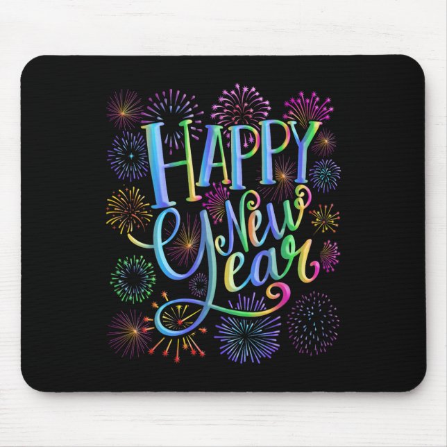 Happy New Year 2026 Fireworks  Mouse Pad (Front)