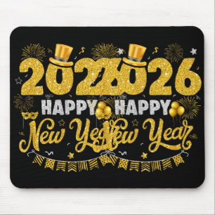 Happy New Year 2026 Fireworks New Years Eve Party  Mouse Pad