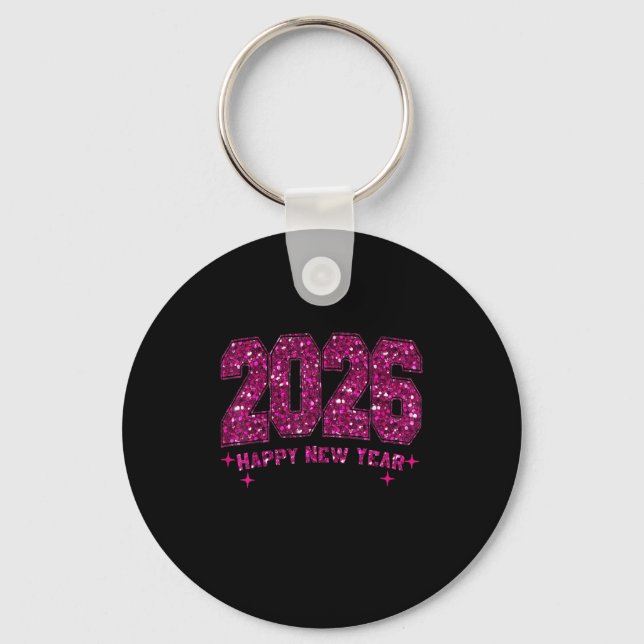Happy New Year 2026 Fireworks Party Eve Family Xma Key Ring (Front)