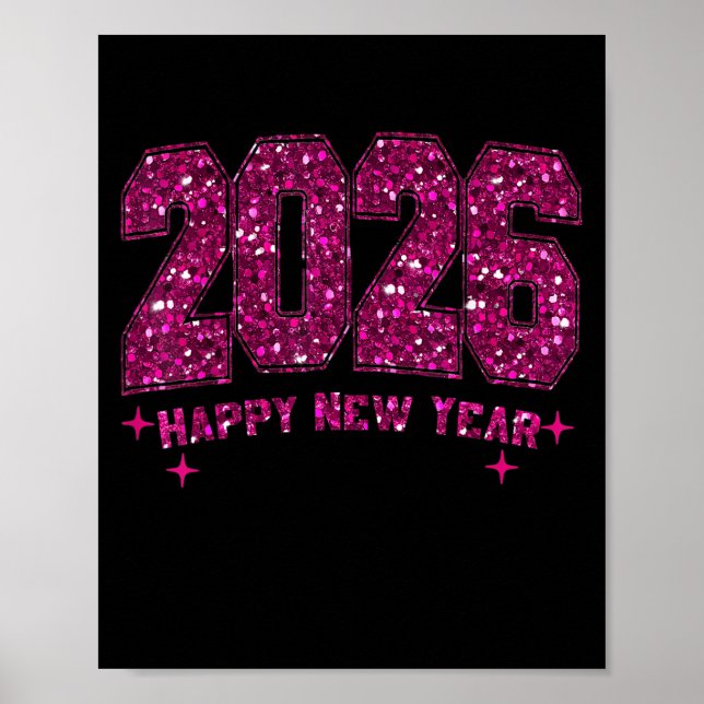 Happy New Year 2026 Fireworks Party Eve Family Xma Poster (Front)