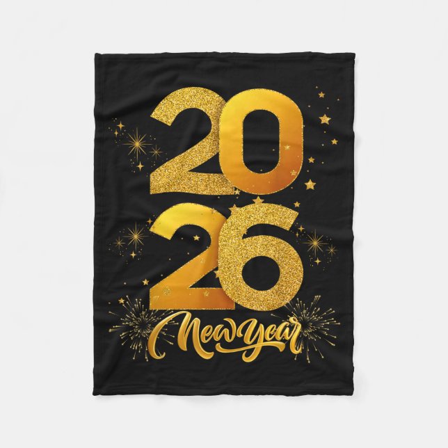 Happy New Year 2026  Fleece Blanket (Front)