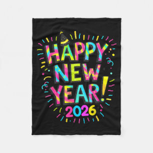 Happy New Year 2026 Fleece Blanket