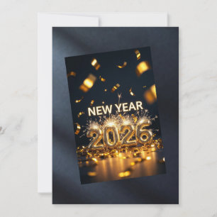 Happy New Year 2026 – Fresh Start, New Hopes Greet Holiday Card