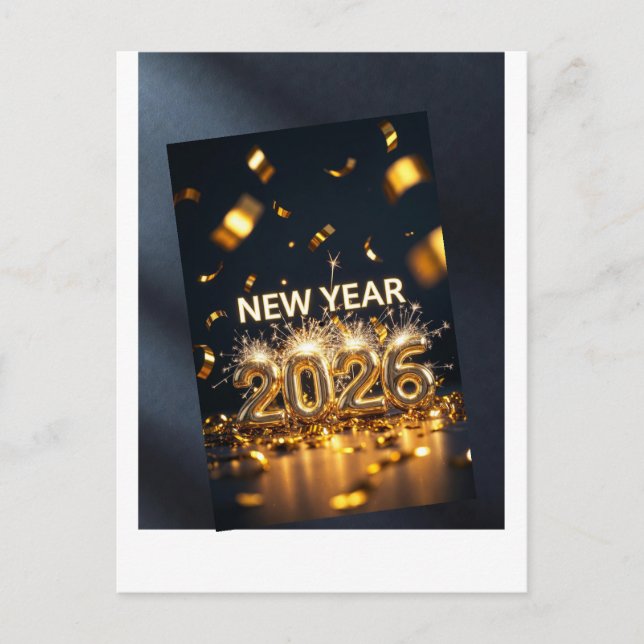 Happy New Year 2026 – Fresh Start, New Hopes Greet Postcard (Front)