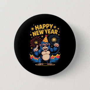 Happy New Year 2026 Funny Kids Bigfoot Lovers Part 6 Cm Round Badge