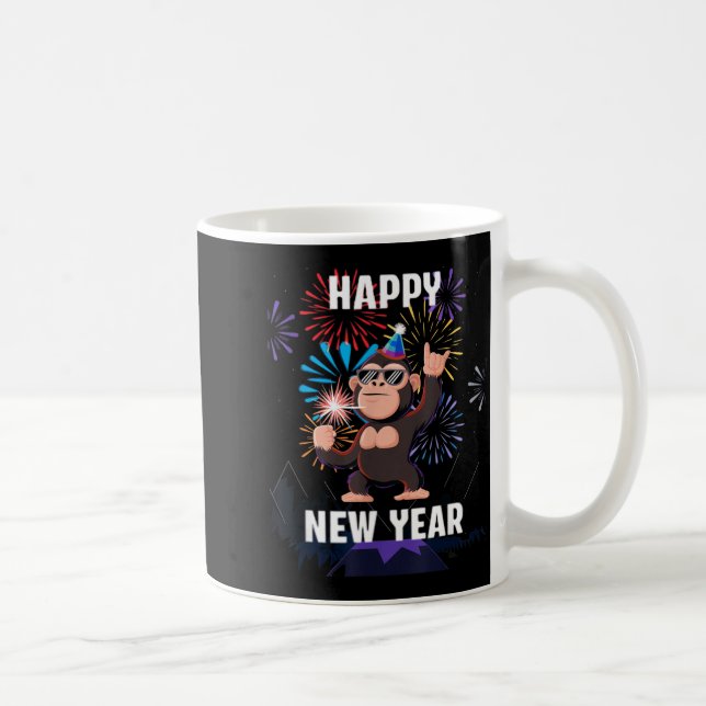 Happy New Year 2026 Funny Kids Bigfoot Lovers Part Coffee Mug (Right)