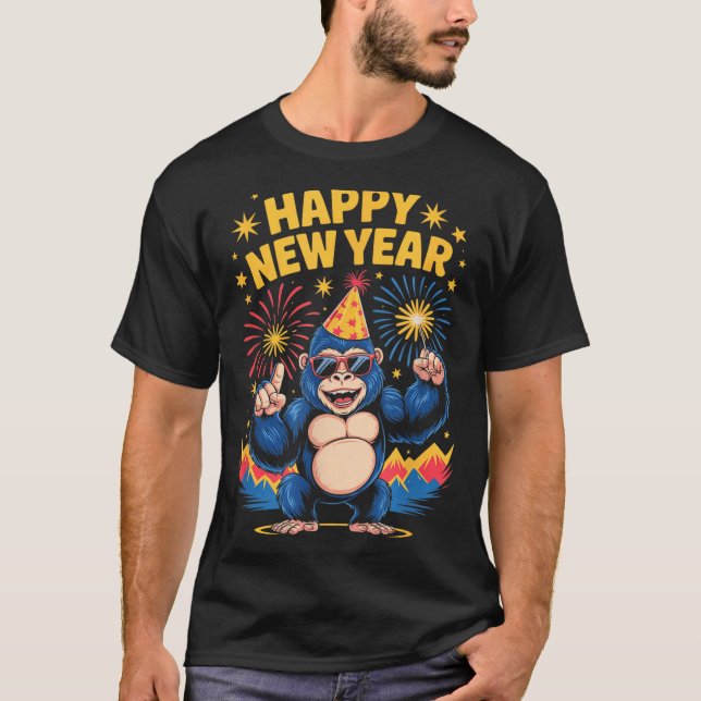 Happy New Year 2026 Funny Kids Bigfoot Lovers Part T-Shirt (Front)