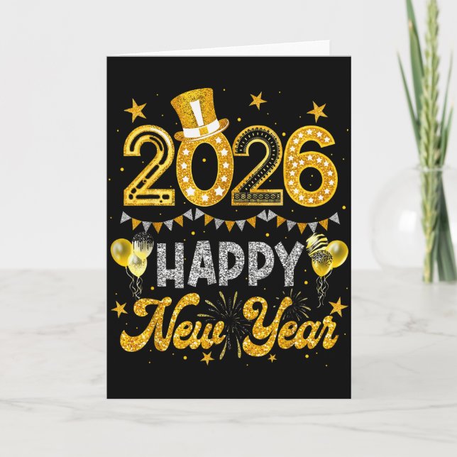 Happy New Year 2026 Funny New Years Eve Party Men  Card (Front)