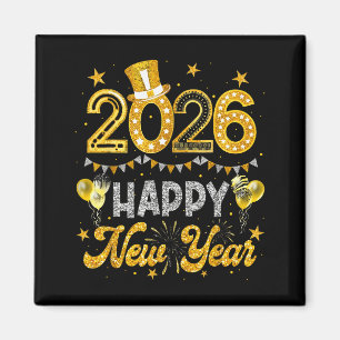 Happy New Year 2026 Funny New Years Eve Party Men Magnet