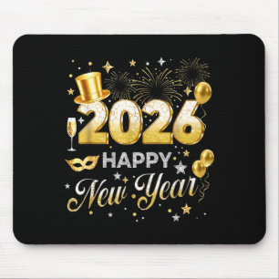 Happy New Year 2026 Funny New Years Eve Party Men  Mouse Pad