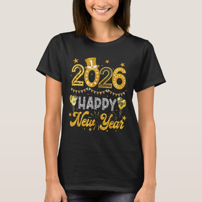 Happy New Year 2026 Funny New Years Eve Party Men  T-Shirt (Front)