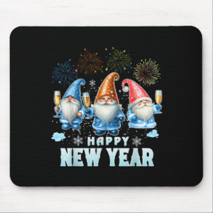 Happy New Year 2026 Gnomes Family Party New Years  Mouse Pad
