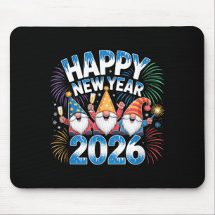 Happy New Year 2026 Gnomes Family Party New Years Mouse Pad