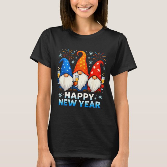 Happy New Year 2026 Gnomes Matching Family New Yea T-Shirt (Front)