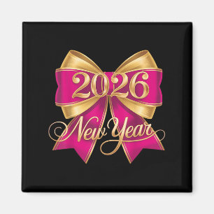 Happy New Year 2026 Gold Party Eve Family Xmas  Magnet