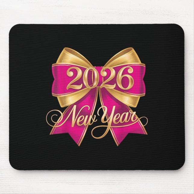 Happy New Year 2026 Gold Party Eve Family Xmas  Mouse Pad (Front)