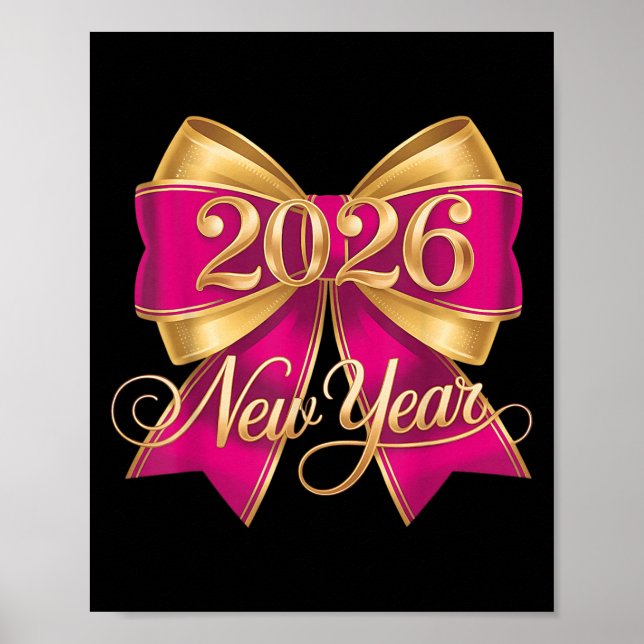 Happy New Year 2026 Gold Party Eve Family Xmas  Poster (Front)