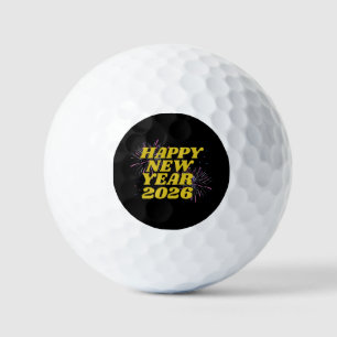 Happy New Year 2026 Golf Balls