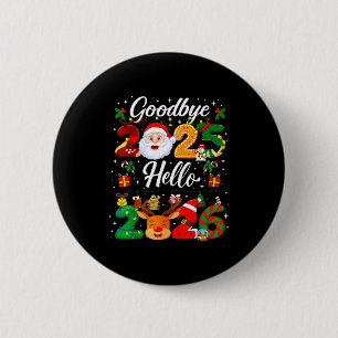 Happy New Year 2026 Goodbye 2025 Hello 2026 6 Cm Round Badge