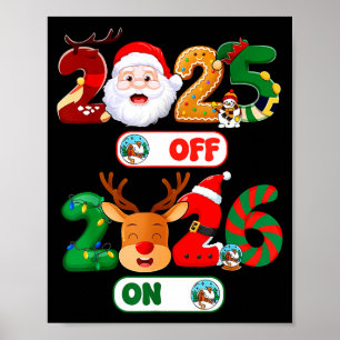 Happy New Year 2026 Goodbye 2025 Hello 2026 Christ Poster