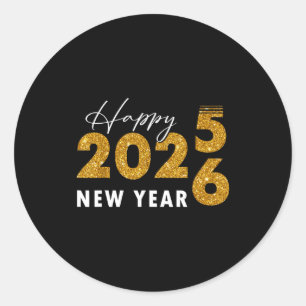 Happy New Year 2026 Goodbye 2025 Hello 2026  Classic Round Sticker