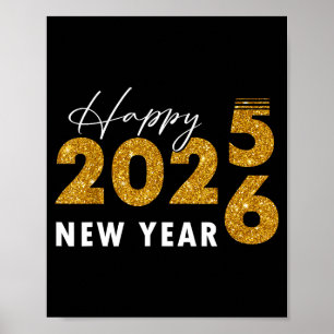 Happy New Year 2026 Goodbye 2025 Hello 2026  Poster