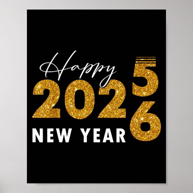 Happy New Year 2026 Goodbye 2025 Hello 2026  Poster (Front)