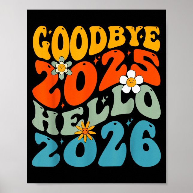Happy New Year 2026 Goodbye 2025 Hello 2026  Poster (Front)