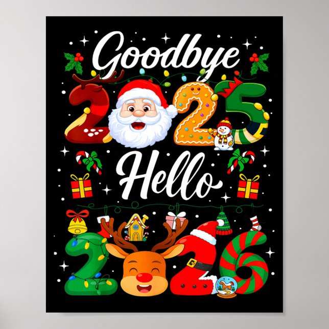 Happy New Year 2026 Goodbye 2025 Hello 2026  Poster (Front)