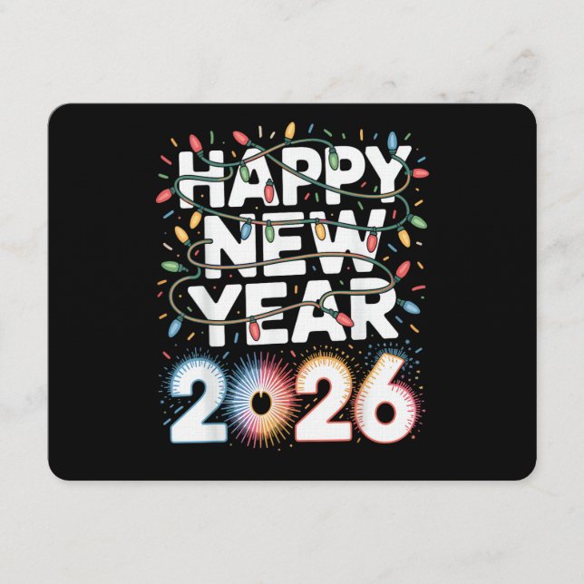 Happy New Year 2026 Invitation (Front)