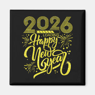 Happy New Year 2026 Loading Fireworks Party Premiu Magnet