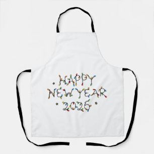 Happy New Year 2026 Minimalist Design Apron
