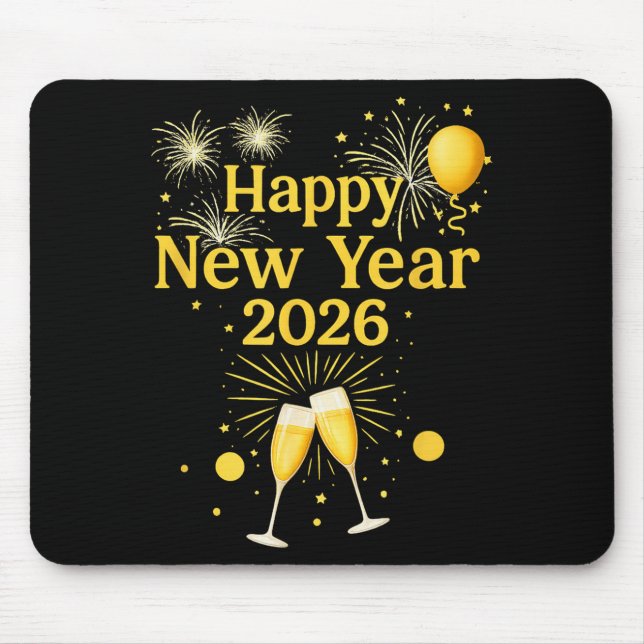 Happy New Year 2026  Mouse Pad (Front)