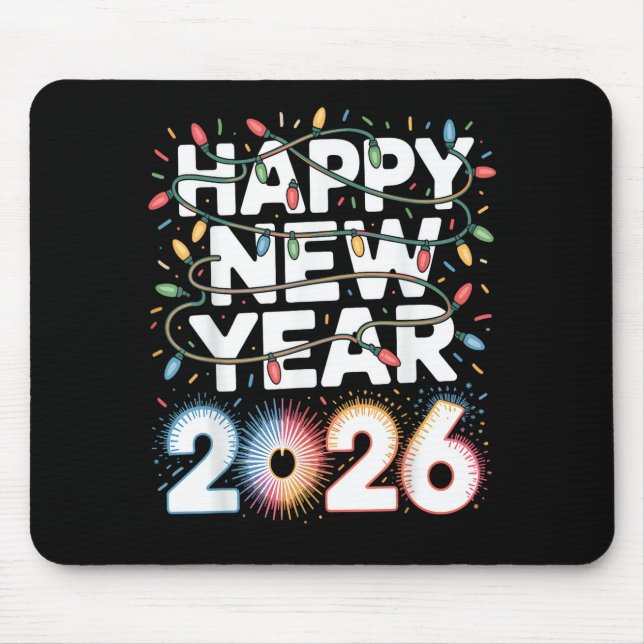 Happy New Year 2026 Mouse Pad (Front)
