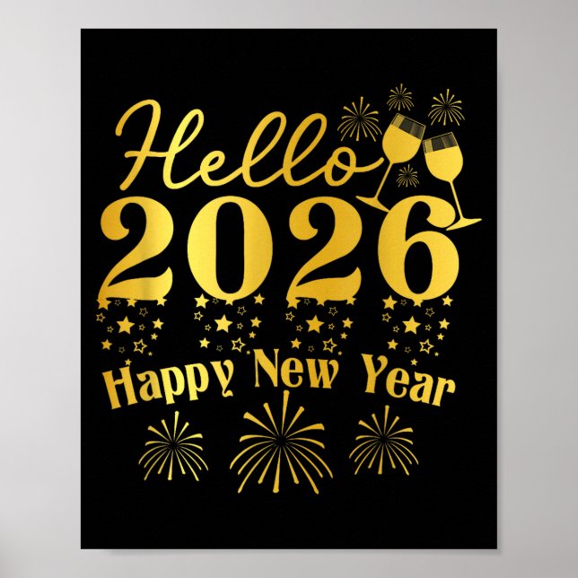 Happy New Year 2026 New Year Party Family Friends  Poster (Front)
