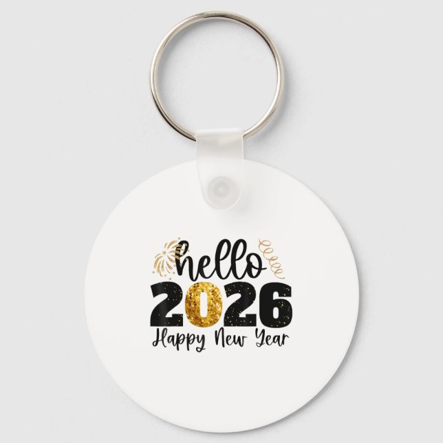 Happy New Year 2026 New Year Party Friends Family  Key Ring (Front)