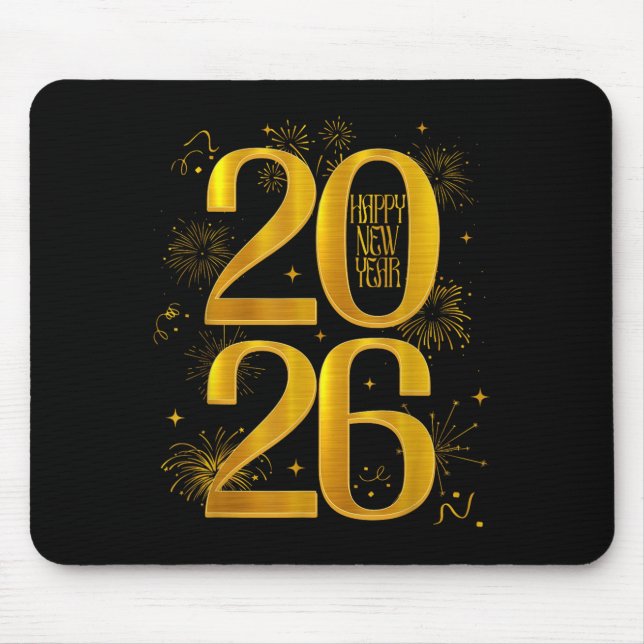 Happy New Year 2026 New Year Party Friends Family  Mouse Pad (Front)